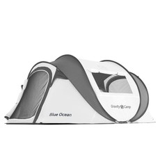 그라비티캠프 원터치 캠핑 텐트, 화이트 실버 에디션, 패밀리