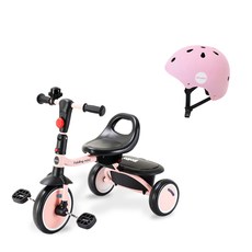 조코 유아동용 폴딩 미니 세발자전거 + 어반형 헬멧, 핑크(세발자전거), 핑크(헬멧)