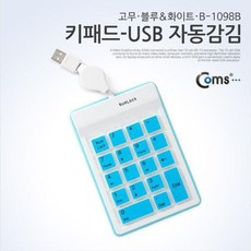 USB 키패드 숫자 키보드 노트북 텐키 자판 파랑 B&V4651 & 820052EA, ** 본상품선택, ** 본상품선택, ** 본상품선택