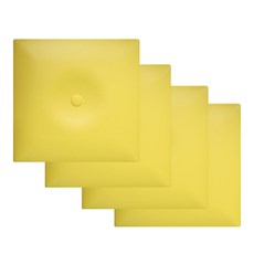 아가드 사각 쿠션 벽매트 20T, 4개, 노랑