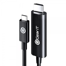 GearIT USB-C - HDMI 케이블 4K@60Hz 타입 C 썬더볼트 3/4 맥북 프로 2020 패드 호환 에어 4 갤럭시 S20 크롬북 픽셀 등과 가능 6.6FT