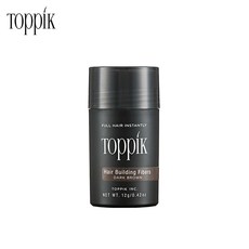 토픽 TOPPIK 12g 천연양모케라틴 흑채 증모제 펌프별매, 어두운 갈색 12g, 1개