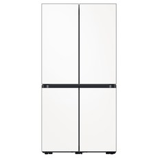 삼성전자 비스포크 프리스탠딩 4도어 냉장고 865L 방문설치, 새틴 화이트(도어), 오프 화이트(내부), RF85B9231W6